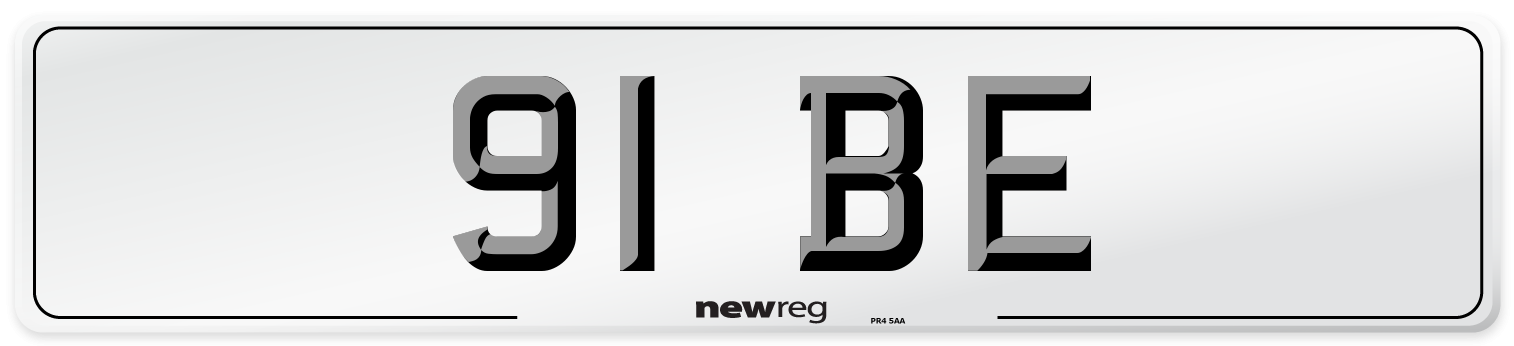 91 BE Number Plate from New Reg